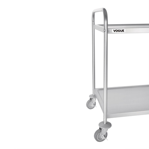 Vogue 2 Tier Clearing Trolley Stainless Steel - 860 x 535 x 930mm