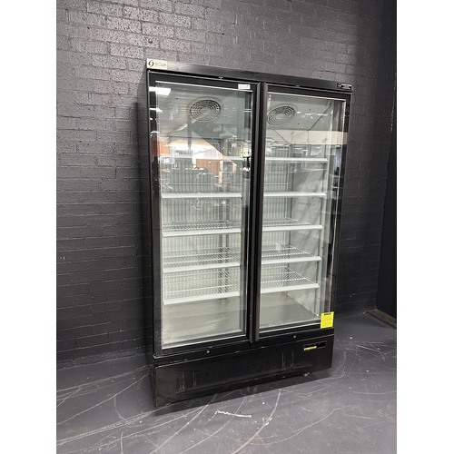 Pre-Owned Saltas NDA2150 - 2 Door Glass Upright Display Freezer