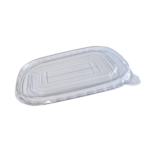 PET Lid to suit 500 -1000mL Kraft Rectangle Takeaway Container