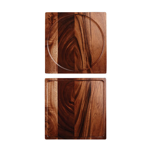 Churchill Presentation Board 300x300mm Acacia Wood, Reversible
