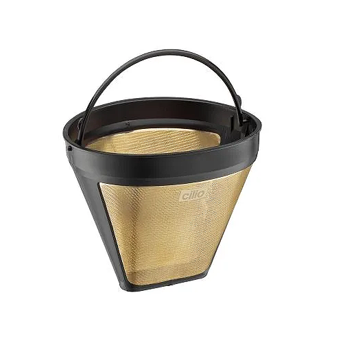 Cilio Gold Coffee Filter 24carat Gold Plated Suitable for Filter Size 4 12.5x9cm