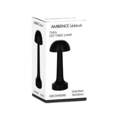 Tablekraft Thea Cordless LED Table Lamp 90x210mm - Oxide Black
