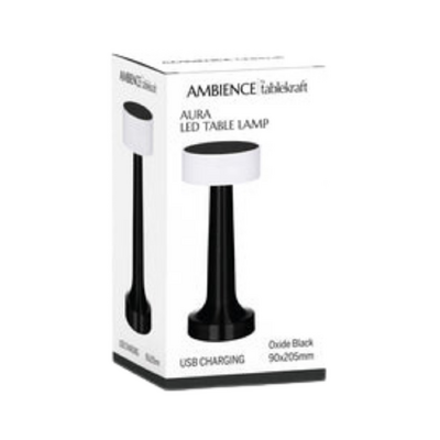 Tablekraft Aura Cordless LED Table Lamp 90x205mm - Oxide Black