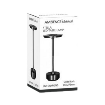 Tablekraft Stella Cordless LED Table Lamp 130x275mm - Oxide Black