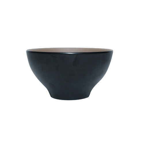Coucou Melamine Dual Colour Round Bowl 11cm - Beige & Black