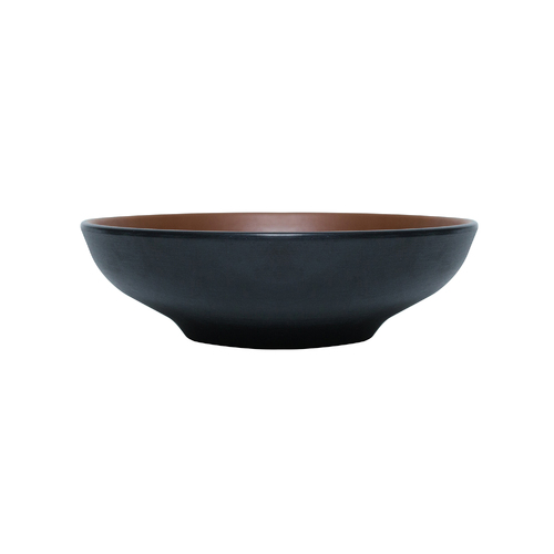 Coucou Melamine Round Bowl 12.3x3.8cm - Brown & Black - 11BW12BB