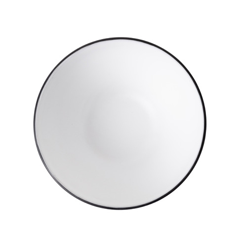 Coucou Melamine Dual Colour Round Bowl 15cm - White & Black - 11BW15WB