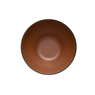 Coucou Melamine Round Bowl 16.5x7.7cm - Brown & Black