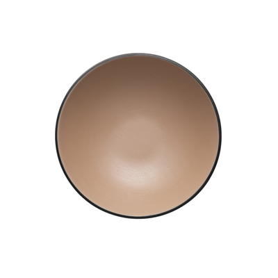 Coucou Melamine Round Bowl 16.2x5.5cm - Beige & Black