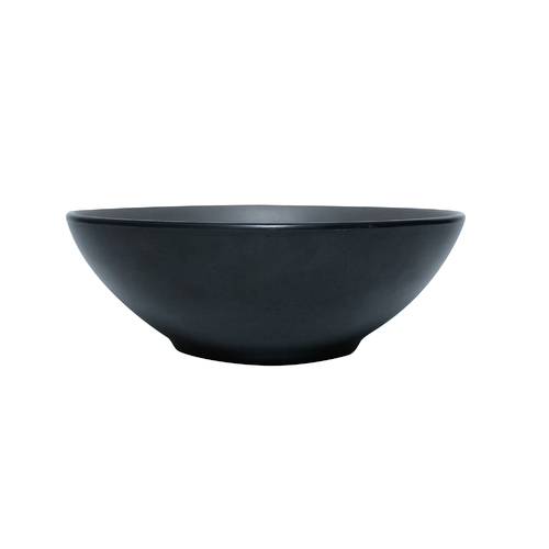 Coucou Melamine Round Bowl 16.2x5.5cm - Grey & Black