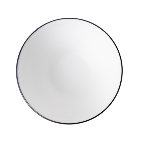 Coucou Melamine Dual Colour Round Bowl 16.5cm - White & Black - 11BW16WB