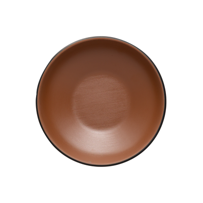 Coucou Melamine Round Bowl 17.4x4.4cm - Brown & Black