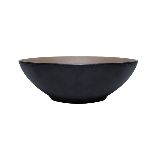 Coucou Melamine Round Bowl 18.7x6.3cm - Beige & Black