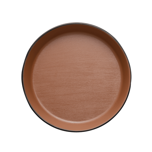 Coucou Melamine Flat Round Bowl 19.1x3.2cm - Brown & Black