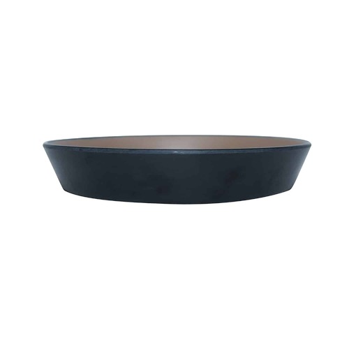 Coucou Melamine Flat Round Bowl 19.1x3.2cm - Beige & Black