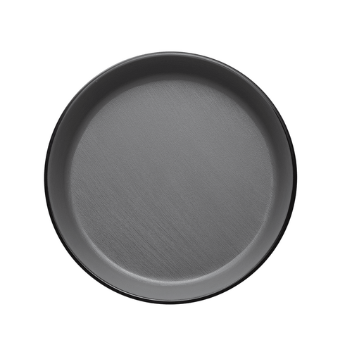 Coucou Melamine Flat Round Bowl 19.1x3.2cm - Grey & Black - 11BW19GB1