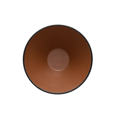Coucou Melamine V Shape Round Bowl 20.4x10.4cm - Brown & Black