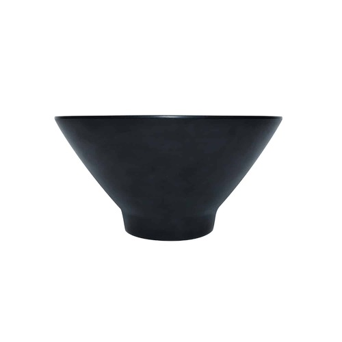 Coucou Melamine V Shape Round Bowl 20.4x10.4cm - Beige & Black