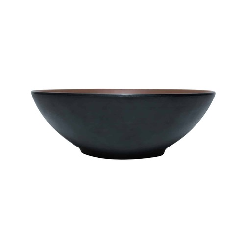 Coucou Melamine Round Bowl 21.2x7.2cm - Brown & Black