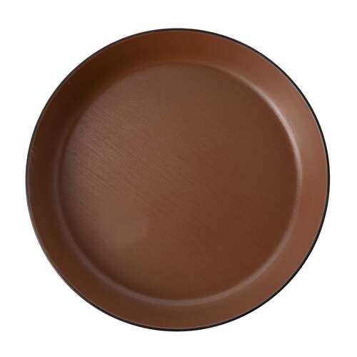 Coucou Melamine Dual Colour Flat Round Bowl 29cm - Brown & Black