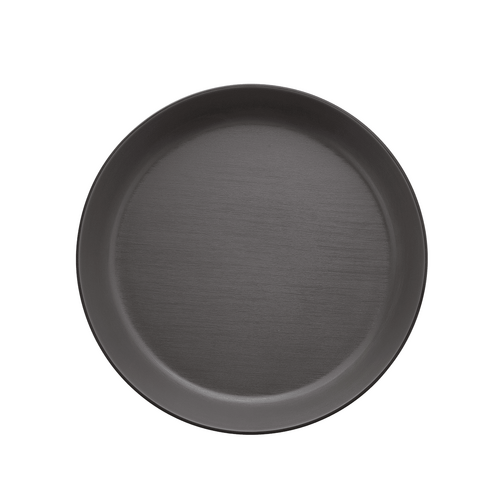 Coucou Melamine Dual Colour Flat Round Bowl 29cm - Grey & Black - 11BW29GB