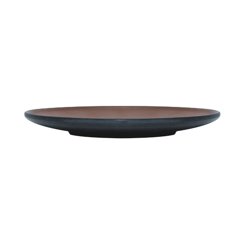 Coucou Melamine Round Plate 16.7x1.9cm - Brown & Black - 11PL16BB