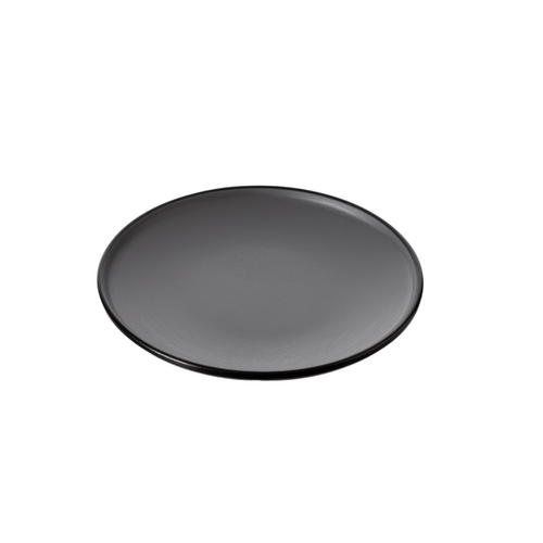 Coucou Melamine Round Plate 16.7x1.9cm - Grey & Black