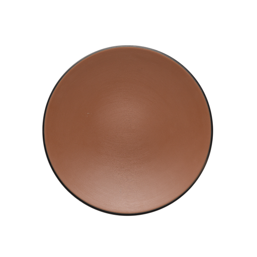 Coucou Melamine Round Plate 18x2cm - Brown & Black - 11PL18BB
