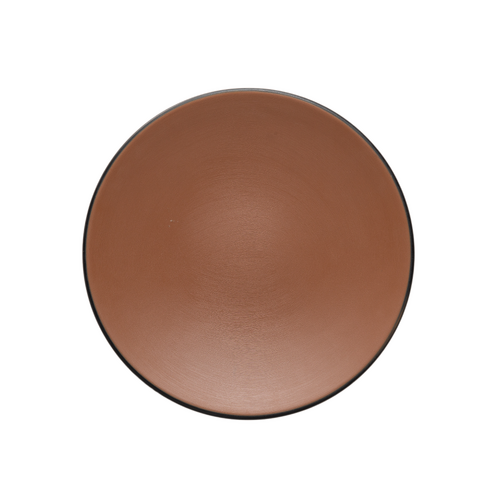 Coucou Melamine Round Plate 18x2cm - Brown & Black