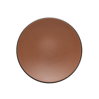 Coucou Melamine Round Plate 18x2cm - Brown & Black