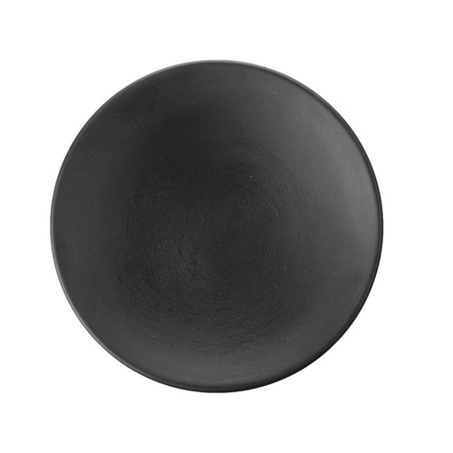 CouCou Dual Colour Round Plate 18cm - Black & Black - 11PL18BK