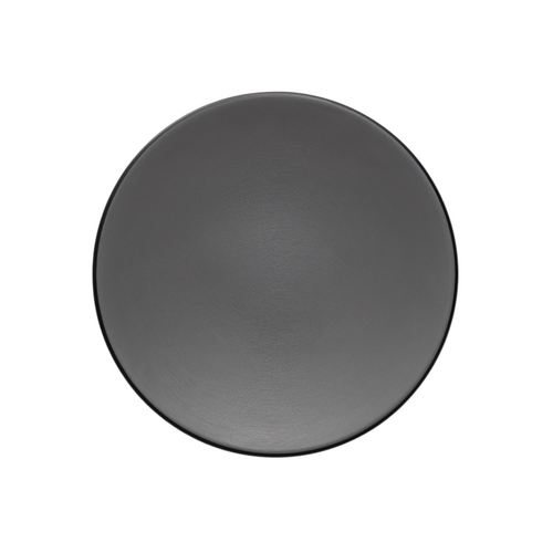 Coucou Melamine Round Plate 18x2cm - Grey & Black - 11PL18GB