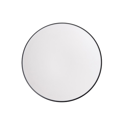 Coucou Melamine Round Plate 18cm - White & Black