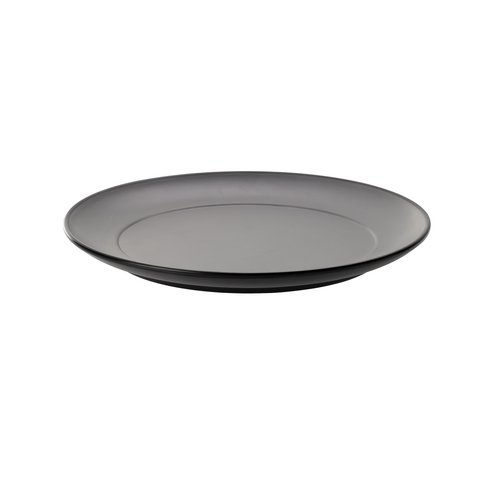 Coucou Melamine Round Plate 21cm - Grey & Black - 11PL21GB