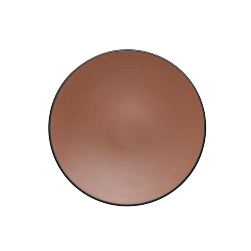 Coucou Melamine Round Plate 22.9x2.5cm - Brown & Black - 11PL23BB