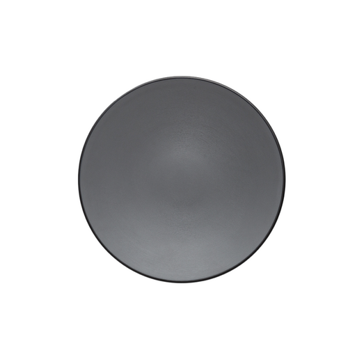 Coucou Melamine Round Plate 22.9x2.5cm - Grey & Black - 11PL23GB