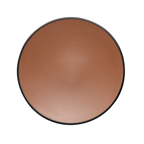 Coucou Melamine Round Plate 25.4x2.9cm - Brown & Black