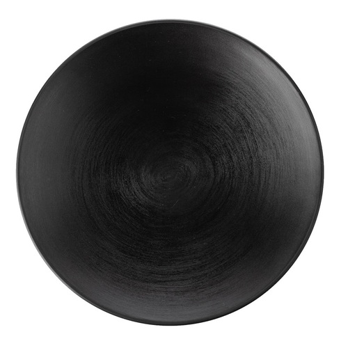 CouCou Dual Colour Round Plate 25cm - Black & Black - 11PL25BK