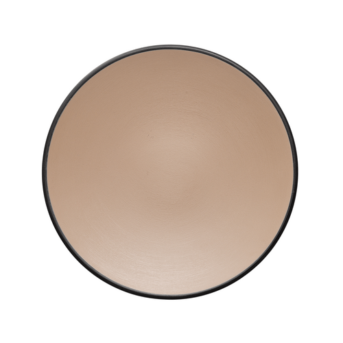 Coucou Melamine Round Plate 25.4x2.9cm - Beige & Black - 11PL25EB