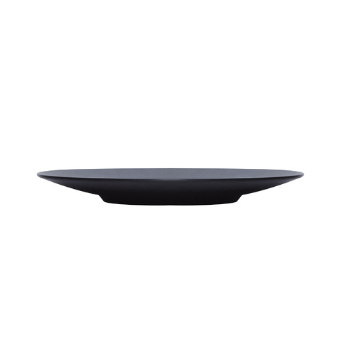 Coucou Melamine Round Plate 25.4x2.9cm - Grey & Black