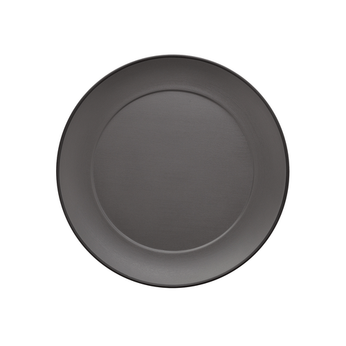 Coucou Melamine Round Plate 26cm - Grey & Black