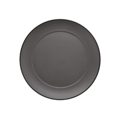 Coucou Melamine Round Plate 26cm - Grey & Black