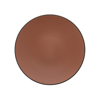 Coucou Melamine Round Plate 30cm - Brown & Black
