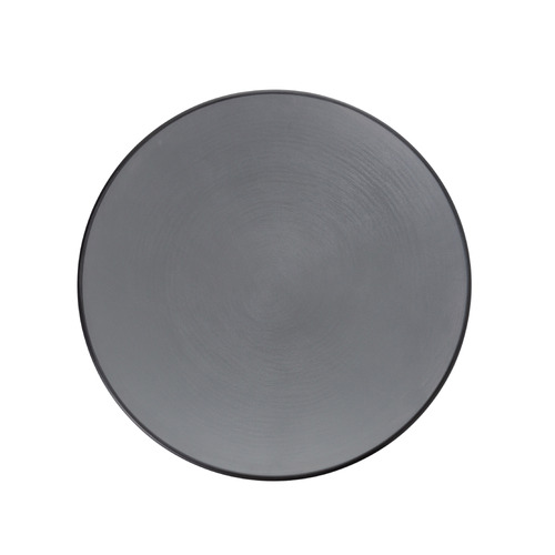 Coucou Melamine Dinner Plate 25.5cm - Grey & Black (Box of 6)