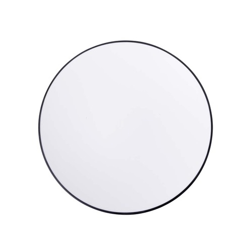 Coucou Melamine Dinner Plate 25.5cm - White & Black (Box of 6)  - 11PS25WB