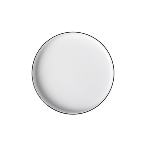 CouCou Dual Colour Round Edge Plate 20cm - White & Black