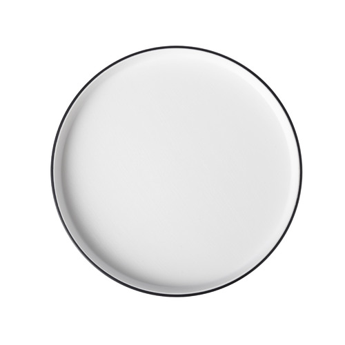 CouCou Dual Colour Round Edge Plate 27cm - White & Black