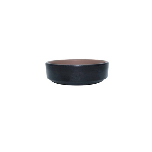 Coucou Melamine Small Round Dish 7.6x2.7cm - Brown & Black