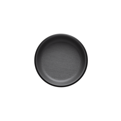 Coucou Melamine Small Round Dish 7.6x2.7cm - Grey & Black - 11SD07GB