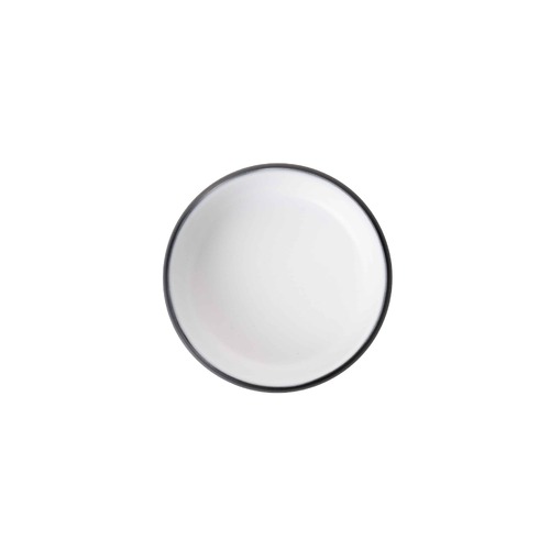 Coucou Melamine Dual Colour Round Sauce Dish 7.6cm - White & Black - 11SD07WB